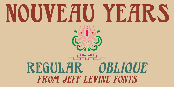 Beispiel einer Nouveau Years JNL-Schriftart